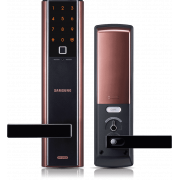 Врезной электронный кодовый замок Samsung SHP-DH538 Copper с биометрическим сканером отпечатка пальцев